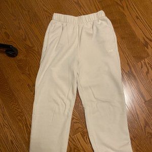 ultra high rise cream sweatpants